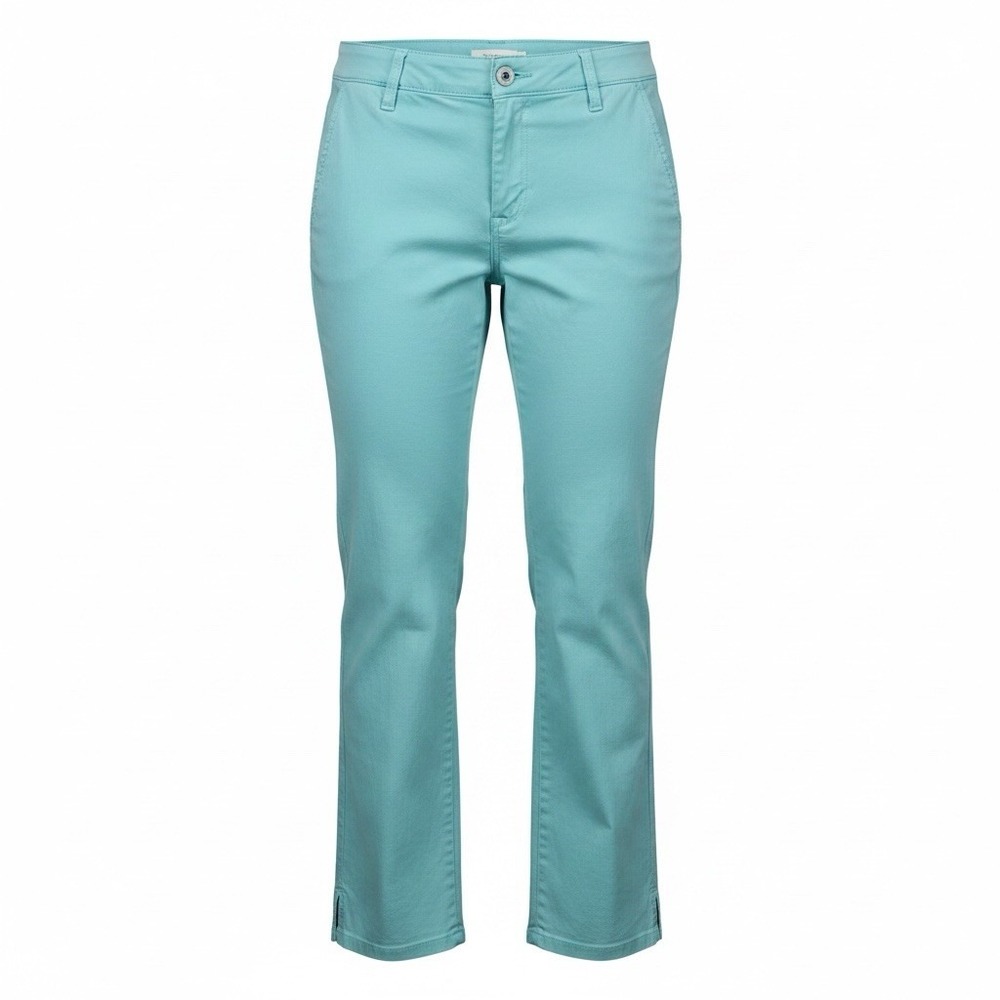 Tommy Hilfiger Vintage Chino Flat Front Pants Womens Sz 4 Coral Blue Cropped 29W